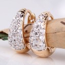 Boucles d'oreilles rondes pour femmes avec zircon 4