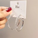 Boucles d'oreilles rondes pour femmes avec zircon 1