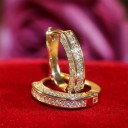 Boucles d'oreilles rondes pour femmes avec zircon 3