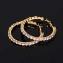 Boucles d'oreilles rondes pour femmes avec zircon 4