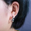 Boucles d'oreilles rondes pour femmes avec zircons G213 5