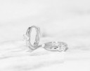 Boucles d'oreilles rondes pour femmes avec zircons G312 16