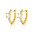 Boucles d'oreilles rondes pour femmes avec zircons G312 4