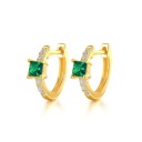 Boucles d'oreilles rondes pour femmes avec zircons G312 6