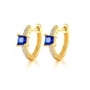 Boucles d'oreilles rondes pour femmes avec zircons G312 8
