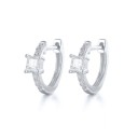 Boucles d'oreilles rondes pour femmes avec zircons G312 9