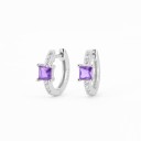 Boucles d'oreilles rondes pour femmes avec zircons G312 12