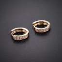 Boucles d'oreilles rondes pour femmes avec zircons G365 3