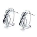 Boucles d'oreilles rondes pour femmes avec zircons G604 9