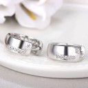 Boucles d'oreilles rondes pour femmes avec zircons H859 2