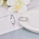 Boucles d'oreilles rondes pour femmes avec zircons 5