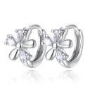 Boucles d'oreilles rondes pour femmes fleur 5