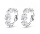 Boucles d'oreilles rondes pour femmes fleur 6