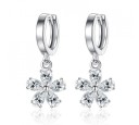 Boucles d'oreilles rondes pour femmes fleur 8
