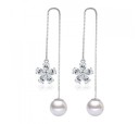 Boucles d'oreilles rondes pour femmes fleur 9