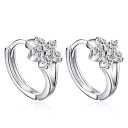 Boucles d'oreilles rondes pour femmes fleur 10