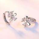 Boucles d'oreilles rondes pour femmes fleur 3