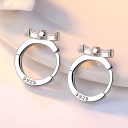 Boucles d'oreilles rondes pour femmes fleur 4