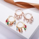 Boucles d'oreilles rondes pour femmes G1422 4