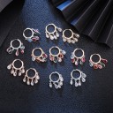Boucles d'oreilles rondes pour femmes G1422 5