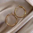 Boucles d'oreilles rondes pour femmes G1485 5