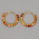 Boucles d'oreilles rondes pour femmes G273 13