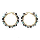 Boucles d'oreilles rondes pour femmes G273 24