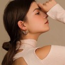 Boucles d'oreilles rondes pour femmes G292 4