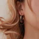 Boucles d'oreilles rondes pour femmes G406 1