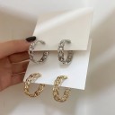Boucles d'oreilles rondes pour femmes H713 2