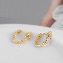 Boucles d'oreilles rondes pour femmes serpent 4