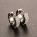 Boucles d'oreilles scintillantes en acier inoxydable 1