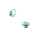 Boucles d'oreilles scintillantes en argent 925 avec des trèfles porte-bonheur, bijoux élégants pour femmes pour anniversaires, célébrations 3