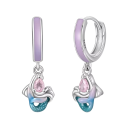 Boucles d'oreilles sirène en argent sterling 925 pour femmes Bijoux fins à motif marin 1