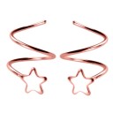 Boucles d'oreilles torsadées étoiles pour femmes 6