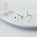 Boucles d'oreilles torsadées étoiles pour femmes 4