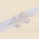Boucles d'oreilles torsadées pour femmes fleurs 4