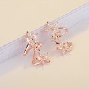 Boucles d'oreilles torsadées pour femmes fleurs 5