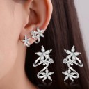 Boucles d'oreilles torsadées pour femmes fleurs 1