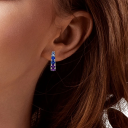 Boucles d'oreilles uniques pour femmes en argent 925 Design rond pour un look moderne Bijoux délicats pour un port quotidien et des événements 2