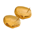 Boucles d'oreilles vintage 26x19 mm Acier inoxydable Bijoux élégants pour femmes Design rétro Surface brillante Accessoire cadeau Pour un usage quotidien 2