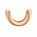Bouée gonflable en forme de U rayée 75 x 15 cm en PVC flotteur pour piscine et baignade support sur l'eau pour un repos confortable à la surface 4