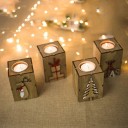 Bougeoir de Noël en bois 2