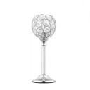 Bougeoir en cristal avec support pour bougie 22 × 8 cm en métal et pierres en cristal décoration de table brillante pour les mariages et les anniversaires 1