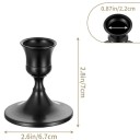 Bougeoir en métal élégant 2,2 x 6,7 x 7 cm Support décoratif de table en aluminium Accessoire léger pour célébrations et intérieur 3