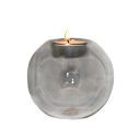 Bougeoir en verre rond 80 mm Bougeoir transparent à bulles pour bougies chauffe-plat Design creux Décoration de mariage fêtes atmosphère romantique 3