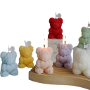 Bougie parfumée en soja en forme d'ours en peluche décorative 5 x 4,1 x 6 cm bougie aromathérapeutique pour décoration et utilisation comme 1