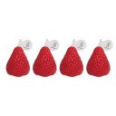 Bougies parfumées décoratives fraise 4 pcs 1