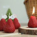 Bougies parfumées décoratives fraise 4 pcs 2