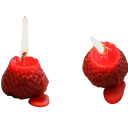 Bougies parfumées décoratives fraise 4 pcs 3